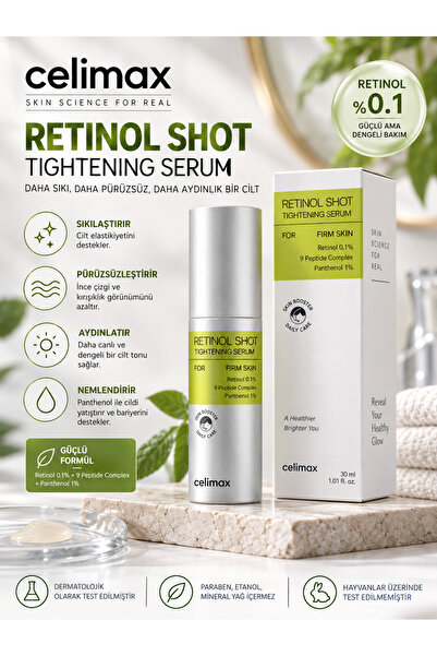 Celimax Retinol Shot Tightening Serum – İnce Çizgi ve Kırışıklık Görünümüne Y...