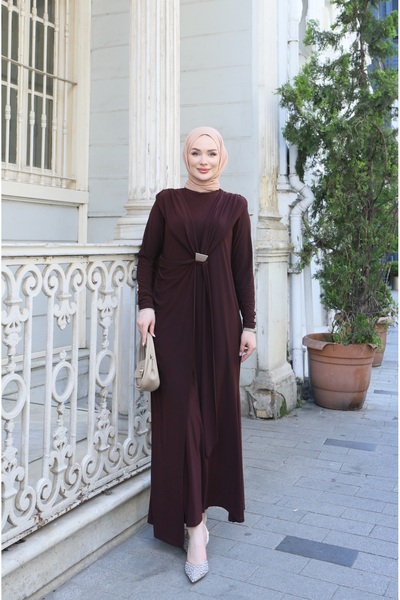 NİSUM MODA Rochie Sandy cu cataramă cu pelerină