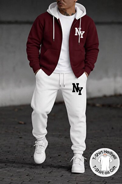 Risil-Nu Company Double Color Hooded New York Printed Full Winter Warm Regula...