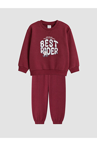LC Waikiki Rmz Gi̇yi̇m Farkiyla Printed Baby Boy Set