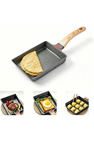 GENERAL Japanese Omelette Pan, Non-Stick Granite, Rectangle, PFOA Free, Black