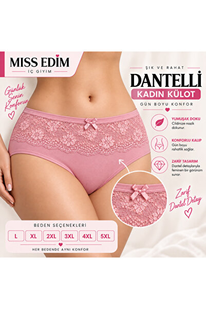 Önü Dantel Detaylı Kadın Külot