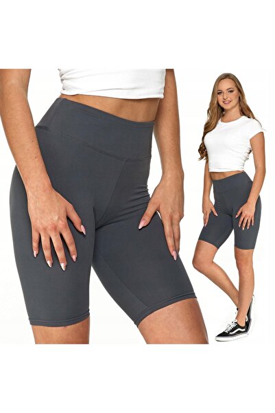MORAJ Pantaloni de ciclism cu talie înaltă, cu protecție, L/XL, Gri
