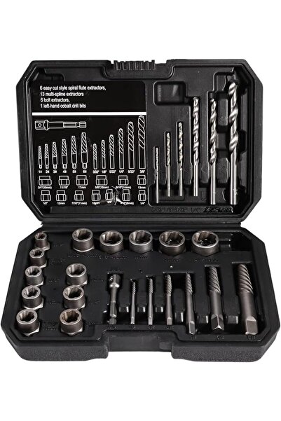 KASTWAVE Screw Extractor Bolt Extractor Set and Left-Hand Drill Bit Set, with...