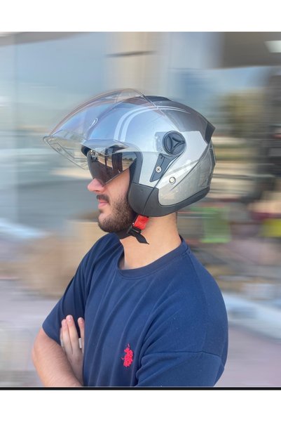 OKYANUSMOTO Motosiklet yarım kask standart beden ( M-L )