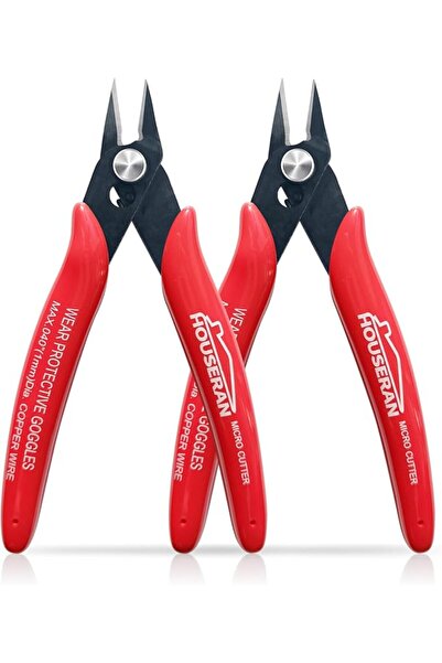 GENERAL Small Wire Cutters, 2 PACK, 5 Inch Micro Flush Cutter, Wire Cutters S...