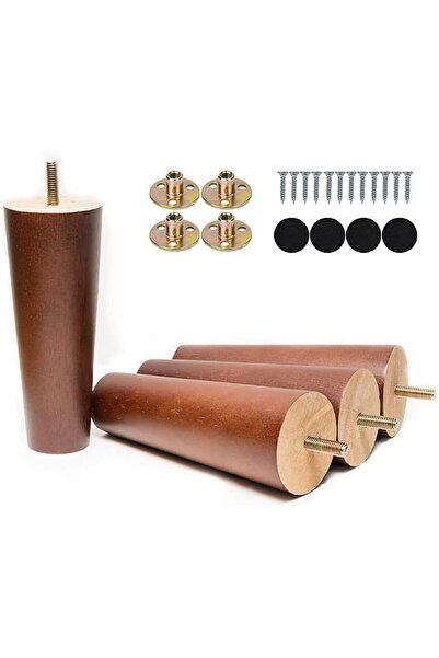 GENERAL 4 Pieces Wooden Replacement Legs, 6 Inch Furniture Legs, Cabinet Legs...