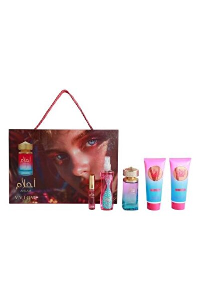 Lavmi Beauty Ahlam Women's Perfume and Care Box, 6 Pieces, with Perfume, Body...