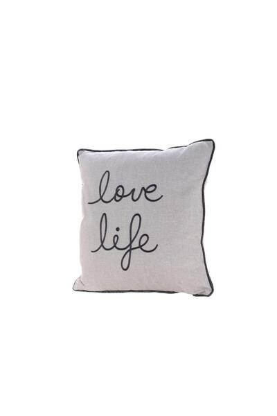 Doqu Home Love Life Throw Pillow 50 X 50 - Gray