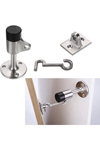 NALACAL Heavy Duty Door Stopper with Hook, Stainless Steel Doorstop Wall Moun...