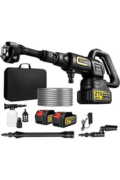 Gisam Cordless Pressure Washer with 2X4.0Ah Batteries, 3 Speed Modes, Max Pre...