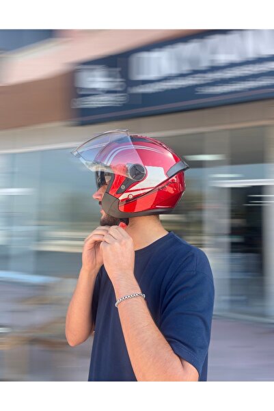 OKYANUSMOTO Motosiklet yarım kask standart beden ( M-L )