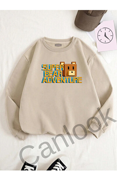 Canlook Super Bear Adventure Baskılı Çocuk Sweatshirt