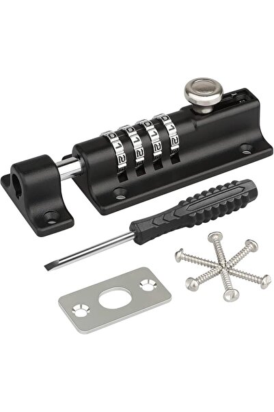 SYOSI Combination Locking Bolt, 4 Digit Keyless Door Latch Lock, Zinc Alloy W...