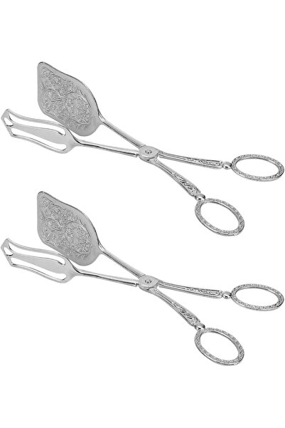 SYOSI Food Buffet Clip – Zinc Alloy Silver Serving Salad Buffet Food Clip Ton...