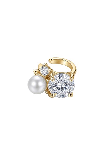 Charmist Çelik Pearl Pop İnci ve Taş Detaylı Earcuff Küpe