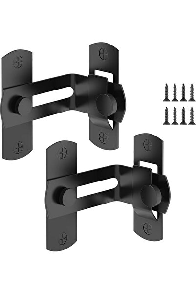 KASTWAVE Flip Barn Door Lock, 90 Degree Protect Privacy Security Gate Latch, ...