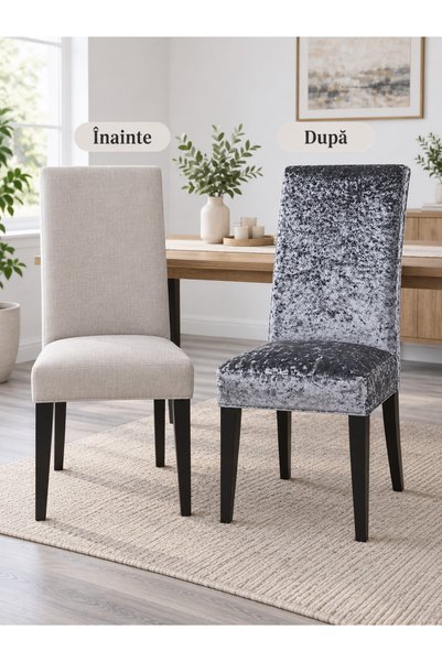 OEM Huse Catifea pentru Scaune – Set 6 Bucăți