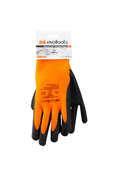 Evotools Manusi Latex Tricotate Negre, 10 —