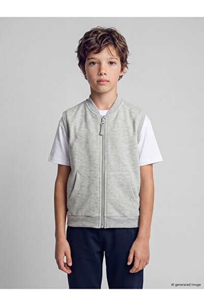 LC Waikiki Two Mt Shop Quality Lcw Kids Gray 3 Thread Raster Flat Boy's Vest