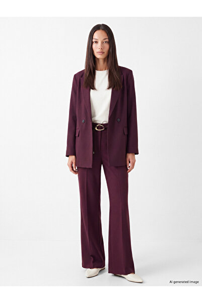 LC Waikiki Nevavm with a Difference of Opinion Lcw Studio Burgundy Polyviscon...