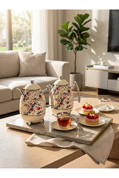 Generic Trams Tea and Coffee Set 1 Liter -1Liter with a Modern and Elegant Touch