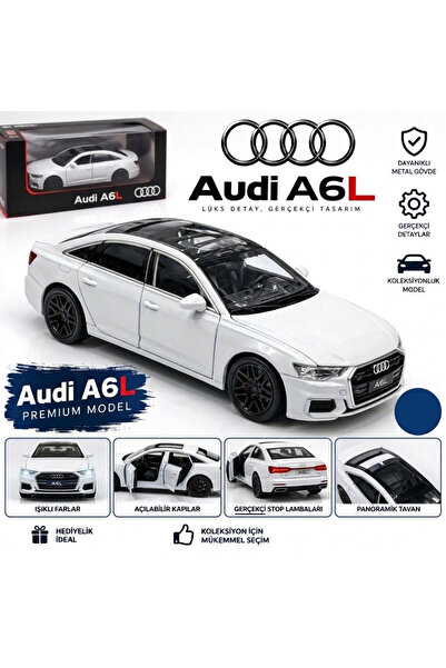 CHIMEI Audi A6 Long Model Araba 20 cm - Işıklı Sesli Açılabilir Kapı Kaput Ba...