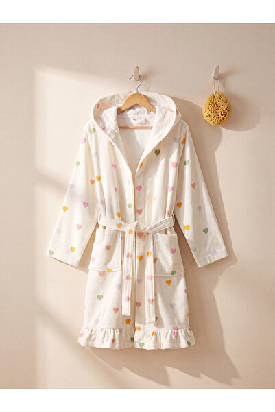 LC Waikiki I Heart Embroidered Cotton Girls' Bathrobe from Freezen Store