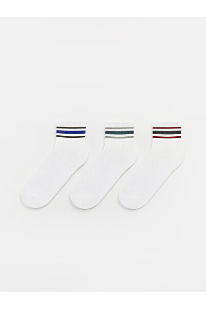 LC Waikiki Rmz Gi̇yi̇m Farkiyla Striped Men's Socks 3-Pack
