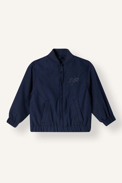 DeFacto College Collar Zippered Printed Coat for Baby Boy I4685A526Au