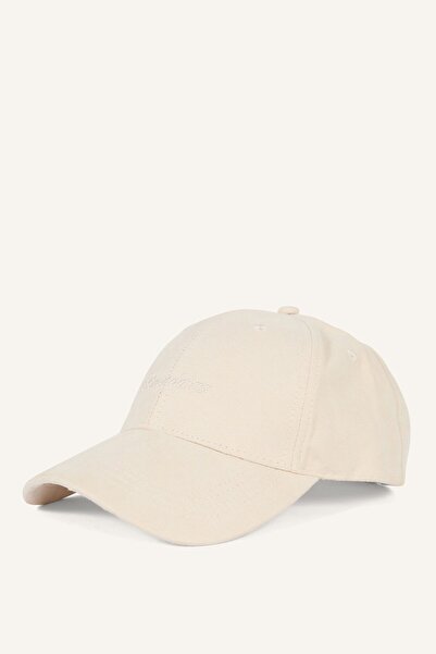 DeFacto Women's Text Embroidered Suede Cap Hat H6757Ax26Wn