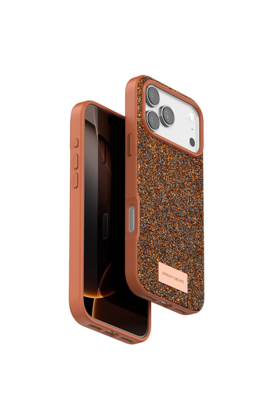 Rivor Apple iPhone 17 Pro Max & iPhone 18 Pro Max Uyumlu Kılıf Kamera Çıkıntı Taşlı Boncuk İşlemeli Simli Renkli Premium Sert Kapak