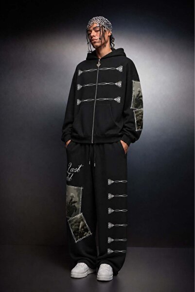 Slatra Trening negru pentru bărbați, model Knight Baggy