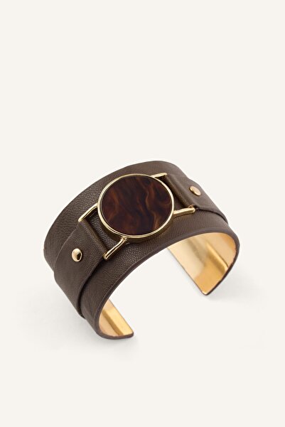 DeFacto Leather Look Stone Detailed Handcuff Women's Bracelet I7172Axns