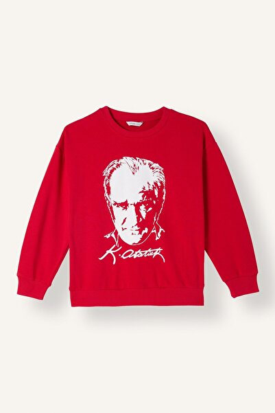 DeFacto Ataturk Printed Crew Neck Sweatshirt for Boys I6566A826Wn
