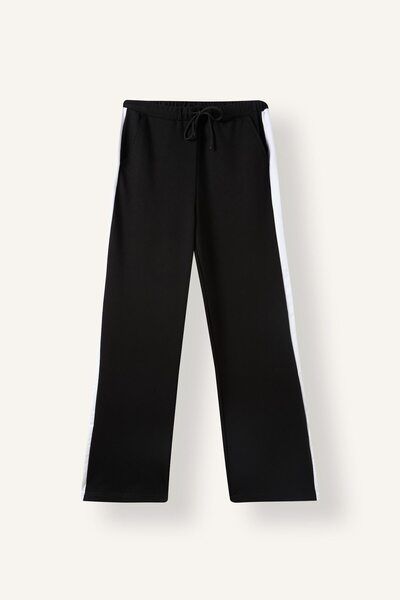 DeFacto Straight Fit Side Stripe Detailed Elastic Waist Straight Leg Sweatpan...