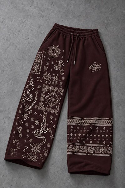 Slatra Erkek Bordo Codex Baggy Eşofman
