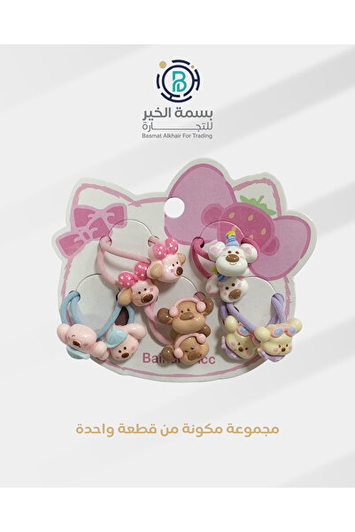 LOZAN مشابك شعر ربطات شعر للفتيات ملونة 5 قطع