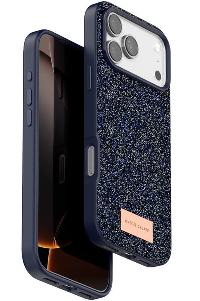 Rivor Apple iPhone 17 Pro Max & iPhone 18 Pro Max Uyumlu Kılıf Kamera Çıkıntı Taşlı Boncuk İşlemeli Simli Renkli Premium Sert Kapak
