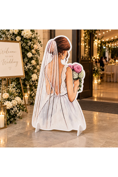 Generic Bride Wedding Foam Board Standee with Support Feet, 90 x 65 cm, 5 mm