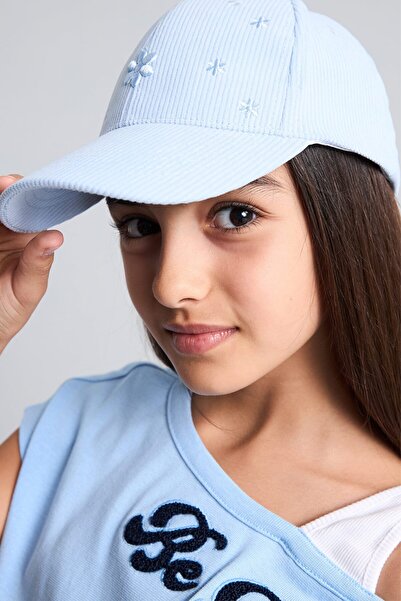 DeFacto Star Embroidered Corduroy Cap Hat for Girls I0720A826Wn