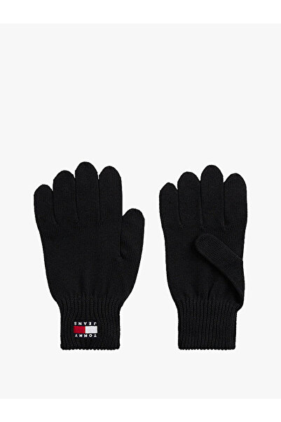 Tommy Hilfiger Men's Brand Logo Black Gloves Suitable for Daily Use