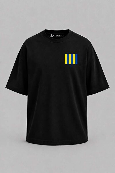 Bahriyeli Collection Υπερμεγέθη μπλουζάκι Unisex με στάμπα γράμματος G και τσ...