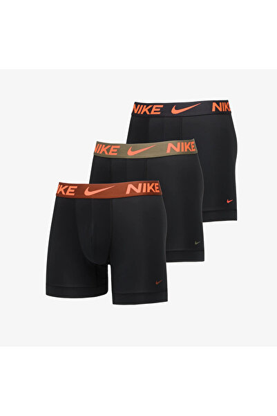 Nike Erkek Marka Logolu Günlük Kullanıma Uygun Siyah-Turuncu Boxer