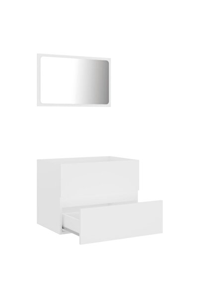 Concept Set mobilier de baie, 2 piese, alb, PAL