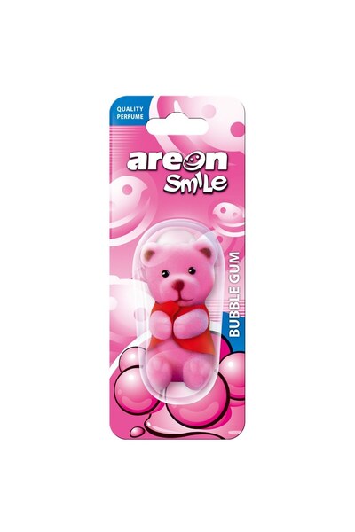 Areon Odorizant auto, figurină, Smile, Bubble Gum, 19 x 7.5 x 0.5 cm