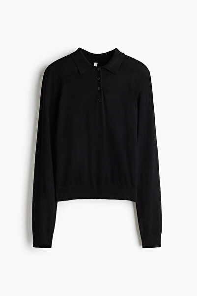 H&M İnce Triko Polo Üst