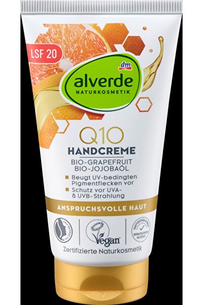 OEM alverde NATURKOSMETIK Cremă de mâini Q10 cu FPS 20, 75 ml - mască