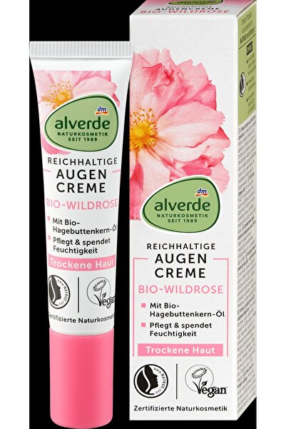 OEM alverde NATURKOSMETIK Cremă de ochi cu trandafir sălbatic, 15 ml
