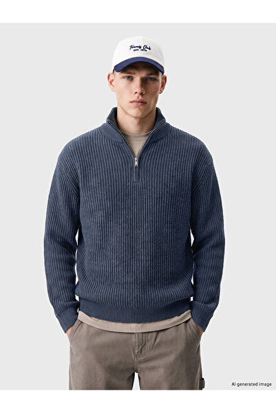 LC Waikiki Esvab • Modern & Distinctive Stand Collar Men's Knitwear Sweater